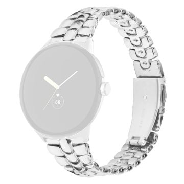 Google Pixel Watch / Watch 2 Fashion Alloy klockarmband ersättningsarmband - Silver