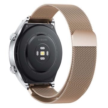 KALEBOL KLB-ML-001 Samsung Galaxy Watch3 45mm / Huawei Watch Ultimate Milanese klockarmband 22mm Magnetiskt metallarmband - Retro Guld