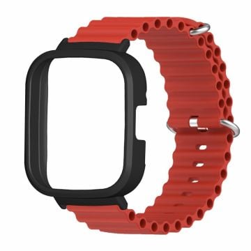 Xiaomi Redmi Watch 3 Sportarmband Ocean Flexibelt klockarmband med fodral - Röd