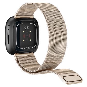 KALEBOL Series Size L Fitbit Versa 4 / 3 / Sense / Sense 2 Klockarmband Milanese Magnetic Wrist Strap - Retro Guld