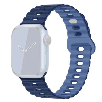 Apple Watch Series 41mm - 40mm - 38mm Universal klockarmband Flexibelt armband - Marinblå