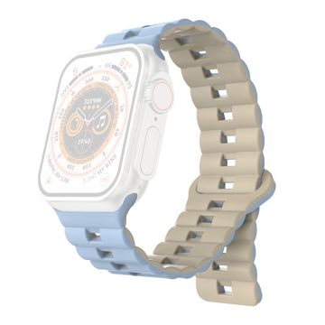 Apple Watch Series 41mm - 40mm - 38mm Universal klockarmband Magnetiskt flexibelt armband - Baby Blå + Stjärnljus