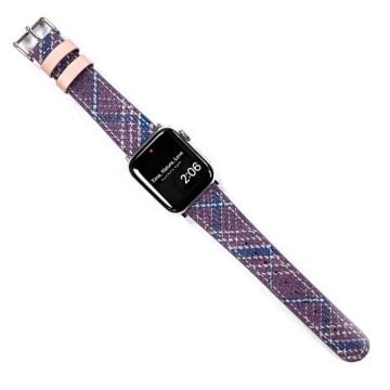 Apple Watch Series 41mm - 40mm - 38mm Universal klockarmband läderarmband - Lila