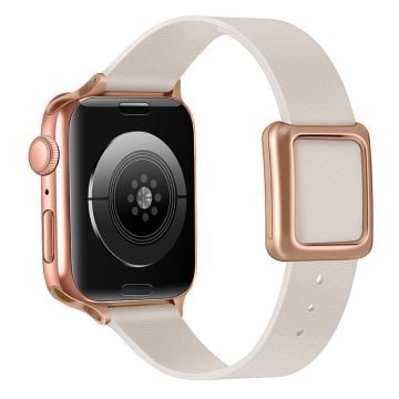 Apple Watch Series 41mm - 40mm - 38mm Universal Smart Watch Armband Läderarmband - Stjärnljus