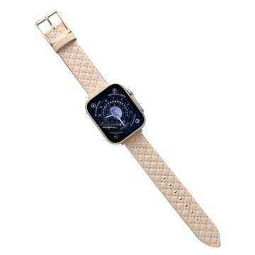 Apple Watch Series 41mm - 40mm - 38mm Universal Smart Watch-armband Rhombus Grid Strap - Mjölk Te