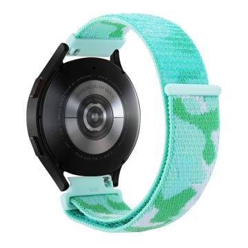 Samsung Galaxy Watch3 45mm / Garmin Venu 3 Klockarmband 22mm Nylon Loop Camouflage Armband - Lime Kamouflage