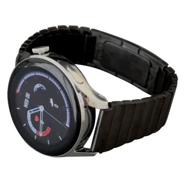 Samsung Galaxy Watch3 45mm / Huawei Watch GT 4 46mm Band 22mm Klockarmband i rostfritt stål - Svart