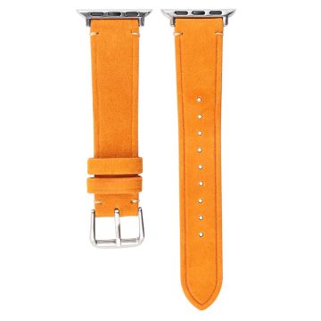 Apple Watch Series 41mm - 40mm - 38mm Universal läderarmband mjukt klockarmband - Orange