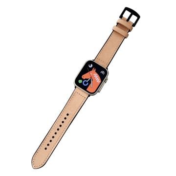 Apple Watch Series 41mm - 40mm - 38mm Universal klockarmband Flexibelt armband i äkta koskinn - Gul