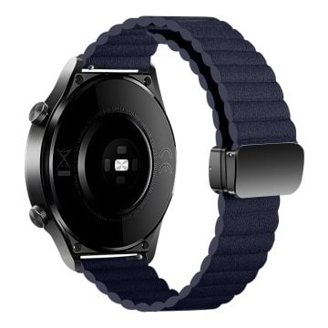 Samsung Galaxy Watch6 / Garmin Venu Sq 2 läderarmband 20mm magnetiskt armband - Indigo Blå