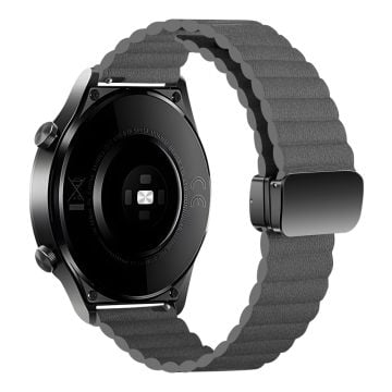 Samsung Galaxy Watch6 / Garmin Venu Sq 2 läderarmband 20mm magnetiskt armband - Grå