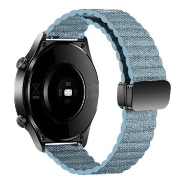 Samsung Galaxy Watch6 / Garmin Venu Sq 2 läderarmband 20mm magnetiskt armband - Jeansblå