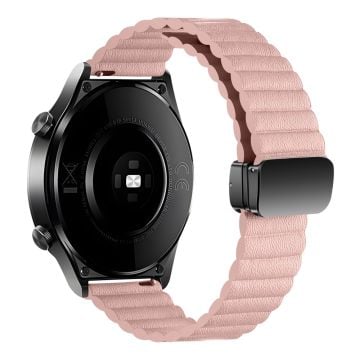 Samsung Galaxy Watch6 / Garmin Venu Sq 2 läderarmband 20mm magnetiskt armband - Rosa