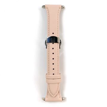 Apple Watch Series 41 mm / 40 mm / 38 mm klockarmband i koskinn som ersätter klockarmband - Rosa / Silver