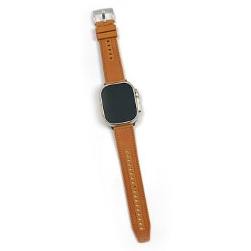 Apple Watch 41mm / 40mm / 38mm Klockarmband läderbelagt silikonarmband - Gul