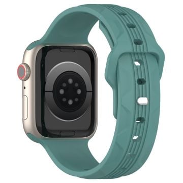 Apple Watch Series 41mm / 40mm / 38mm Klockarmband Texture Silikonarmband - Grön