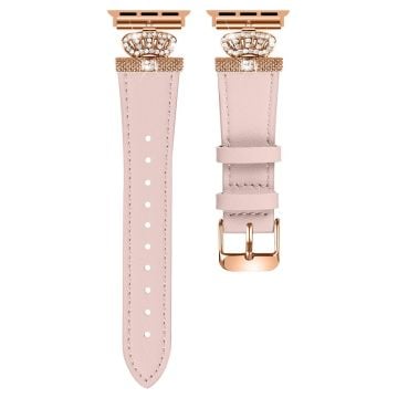 Armband i äkta koskinn Apple Watch Series 41mm / 40mm / 38mm - Rosa