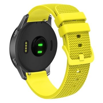 Samsung Gear S3 / Huami Amazfit Pace Silikonarmband 22mm klockarmband med rutmönster - Gul