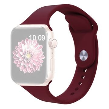 KALEBOL Apple Watch Series 41mm / 40mm / 38mm Silikonarmband, Storlek: S / M - Vinröd