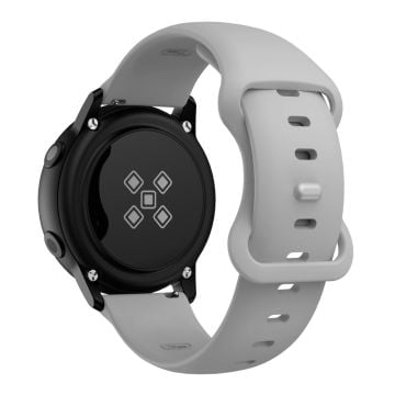 KALEBOL KLB-HDKGJ-001 Samsung Galaxy Watch 22 mm silikonarmband klockarmband med fjärilsspänne - Ljusgrå