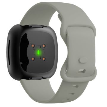 KALEBOL KLB-HDKGJ-001 Fitbit Versa 3 / 4 / Sense / Sense 2 Silikonarmband - Ljusgrå