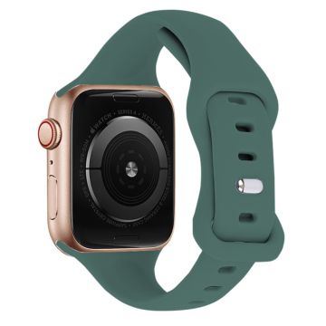 KALEBOL Apple Watch Series 41mm / 40mm / 38mm Silikonarmband Ersättning, Storlek: L - Grönt Från Tallbarr