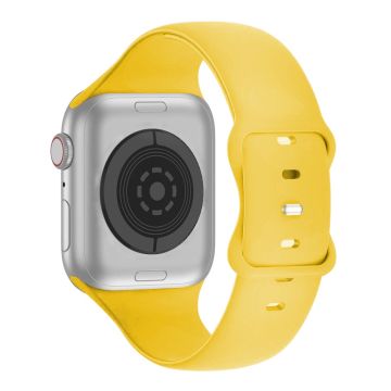 KALEBOL Apple Watch Series 41mm / 40mm / 38mm Silikon Sportarmband, Storlek: L - Gul