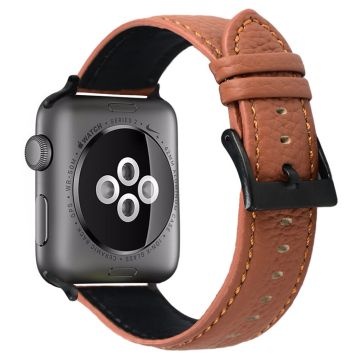 Apple Watch Series 41mm / 40mm / 38mm klockarmband Armband i äkta koskinn - Brun