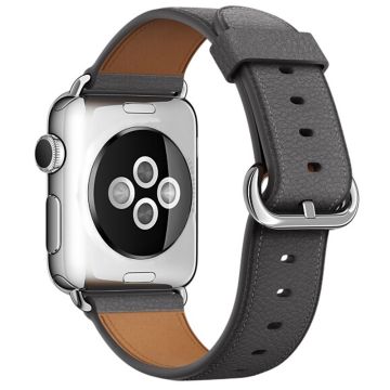 Apple Watch Series 41mm / 40mm / 38mm klockarmband i äkta koskinn - Grå