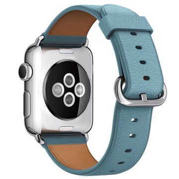 Apple Watch Series 41mm / 40mm / 38mm klockarmband i äkta koskinn - Himmelsblå