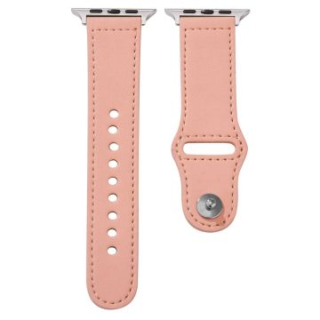 Apple Watch Series 41mm / 40mm / 38mm klockarmband i äkta koskinn - Rosa