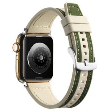 Apple Watch Series 41mm / 40mm / 38mm klockarmband Sport Style armband - Grön + Stjärnljus