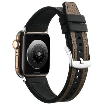 Apple Watch Series 41mm / 40mm / 38mm klockarmband Sport Style armband - Tan + Svart