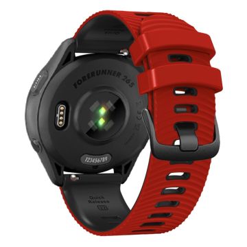 Coros Pace 3 / Apex 46mm / Apex Pro Klockarmband 22mm Dual Color Silikonband - Röd + Svart