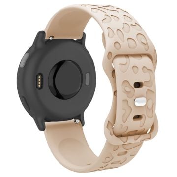 Garmin Venu 2 Plus / vivoactive 5 20mm silikonarmband Leopard Texture Justerbart armband - Mjölk Te