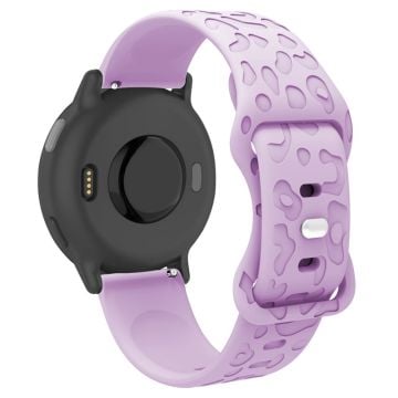 Garmin Venu 2 Plus / vivoactive 5 20mm silikonarmband Leopard Texture Justerbart armband - Lavendel Lila