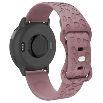 Garmin Venu 2 Plus / vivoactive 5 20mm silikonarmband Leopard Texture Justerbart armband - Rökig Lila