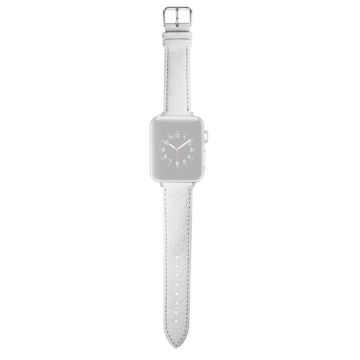 Apple Watch Series 41mm / 40mm / 38mm läderarmband med krokodilmönster - Vit