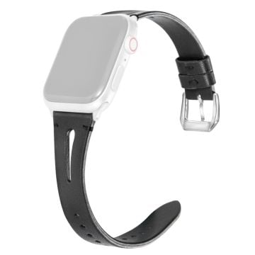 Apple Watch Series 41mm / 40mm / 38mm läderarmband - Svart