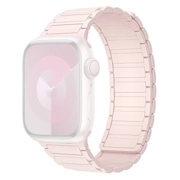 Apple Watch Series 41mm / 40mm / 38mm Klockarmband Silikon Magnetiskt Armband - Officiell Ljusrosa