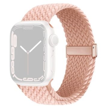 Apple Watch Series 41mm / 40mm / 38mm Nylon Rem Rembyte - Stjärnljus Rosa