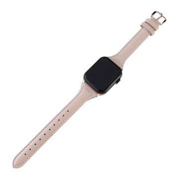 Apple Watch Series 41mm / 40mm / 38mm klockarmband i vegansk läder - Ljusrosa