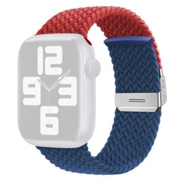 Apple Watch 49mm / 45mm / 44mm / 42mm Nylonarmband - Röd + Blå