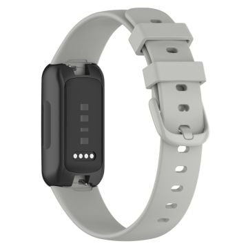 Fitbit Inspire 3 Silikonarmband Sportklockarmband, Storlek: L - Grå