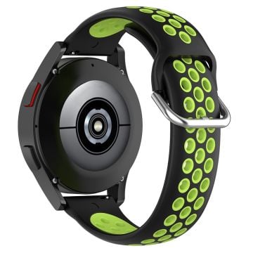 KALEBOL KLB-SSGJ-001 Samsung Galaxy Watch3 45 mm silikonband 22 mm klockarmband - Svart + Lime