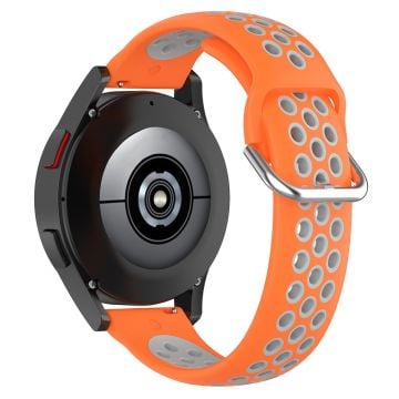 KALEBOL KLB-SSGJ-001 Samsung Galaxy Watch3 45 mm silikonband 22 mm klockarmband - Orange + Grå