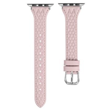 Apple Watch Series 41mm - 40mm - 38mm Universal Watch Band Top-Layer Cow Leather Armband - Rosa