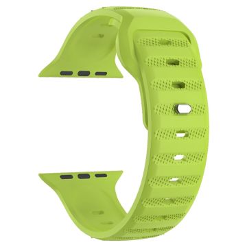 Apple Watch Series 41mm - 40mm - 38mm Universalarmband Fluorkubber klockarmband - Fluorescerande Grön