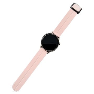 Samsung Gear S3 Classic / Garmin Vivoactive 4 Silikon Magnetisk Rem 22mm Klockarmband - Rosa