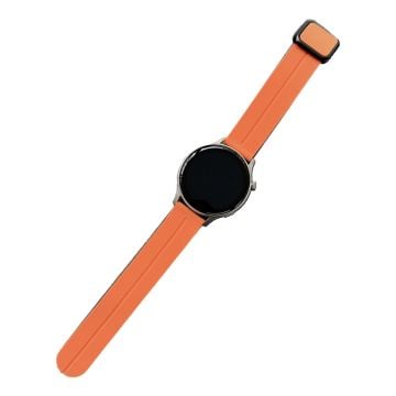 Samsung Gear S3 Classic / Garmin Vivoactive 4 Silikon Magnetisk Rem 22mm Klockarmband - Orange